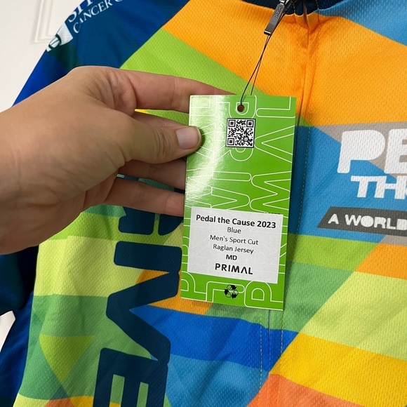 Primal NWT Cycling Jersey Pedal The Cause Cancer- Men’s - Picture 2 of 10